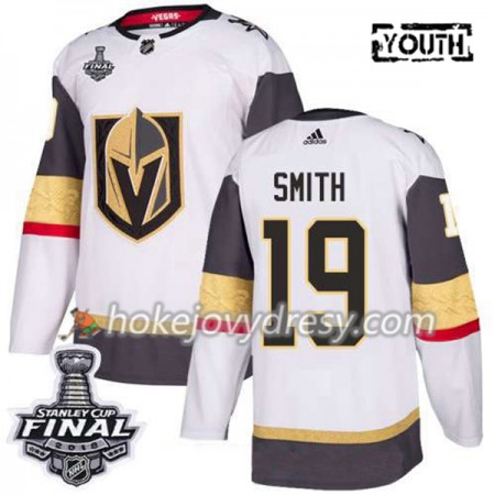 Dětské Hokejový Dres Vegas Golden Knights Reilly Smith 19 2018 Stanley Cup Final Patch Adidas Bílá Authentic